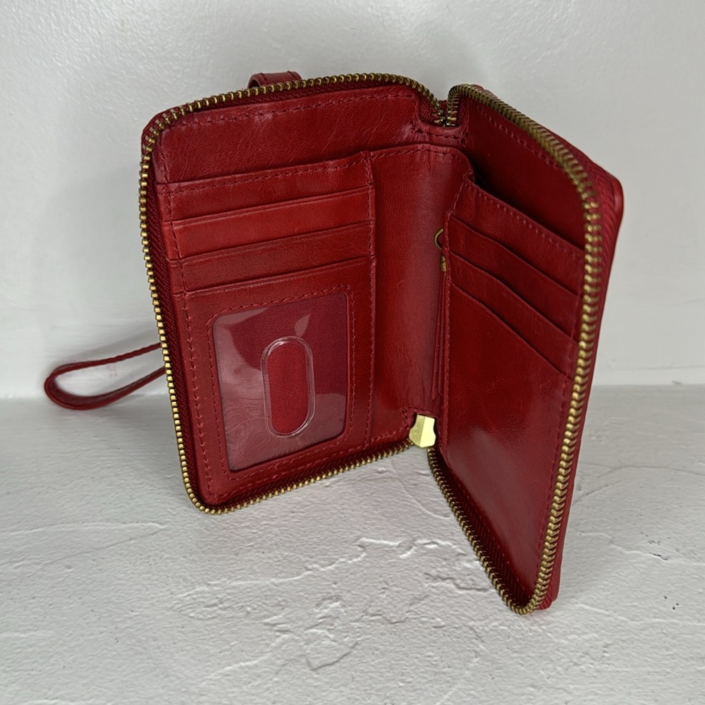 Elliott Lucca red woven leather phone wallet/wristlet - Picture 6 of 14
